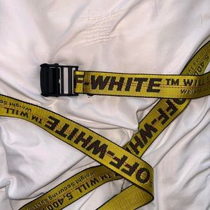 Off-White c/o Virgil Abloh Industrial Waist Belt, Black & Yellow